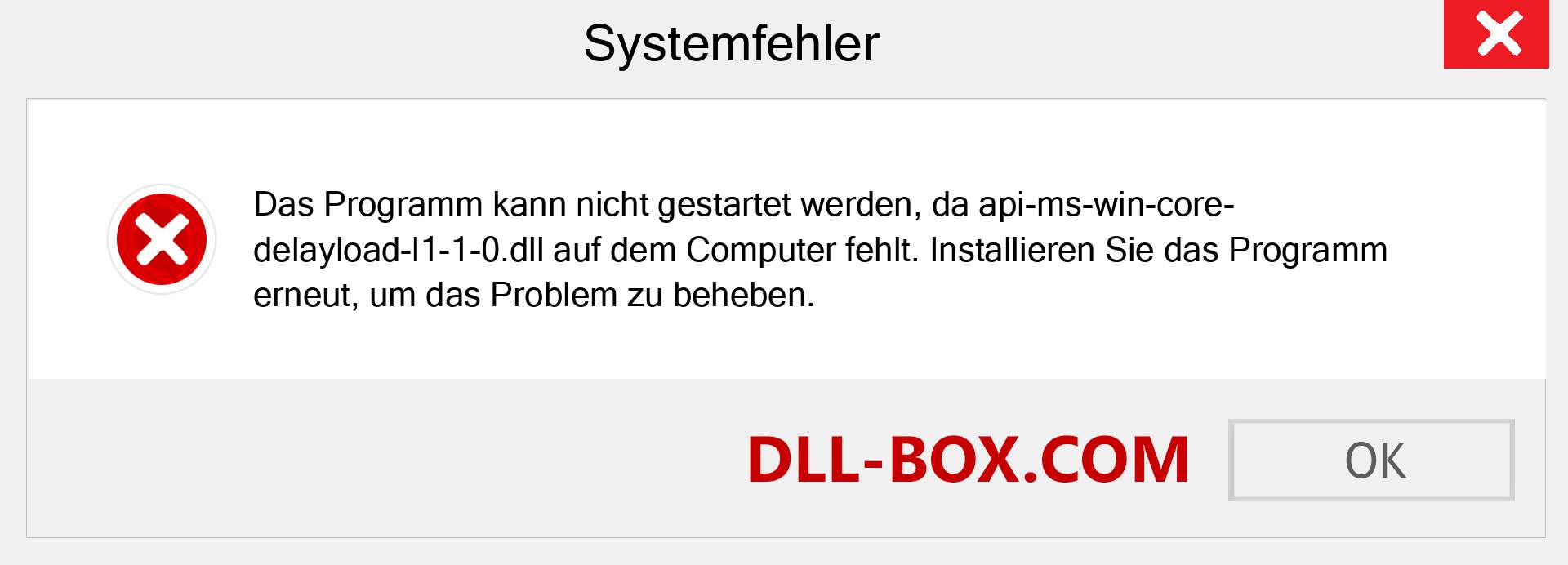 api-ms-win-core-delayload-l1-1-0.dll-Datei fehlt?. Download für Windows 7, 8, 10 - Fix api-ms-win-core-delayload-l1-1-0 dll Missing Error unter Windows, Fotos, Bildern